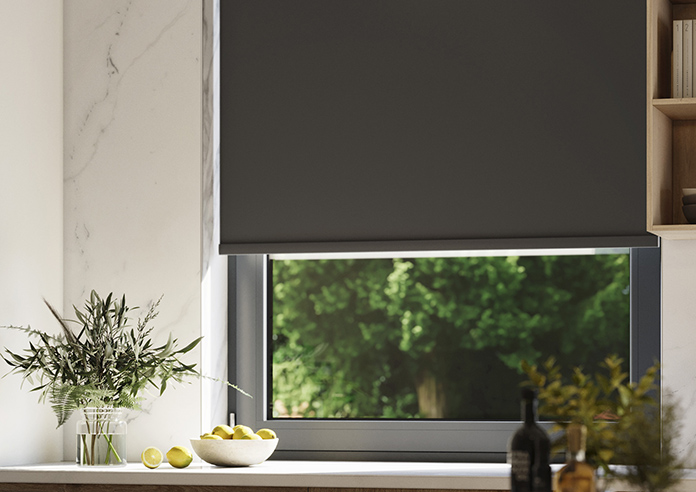 Oceana (Blackout), Slate Grey - Twist&Fit Roller Blind - Image 5